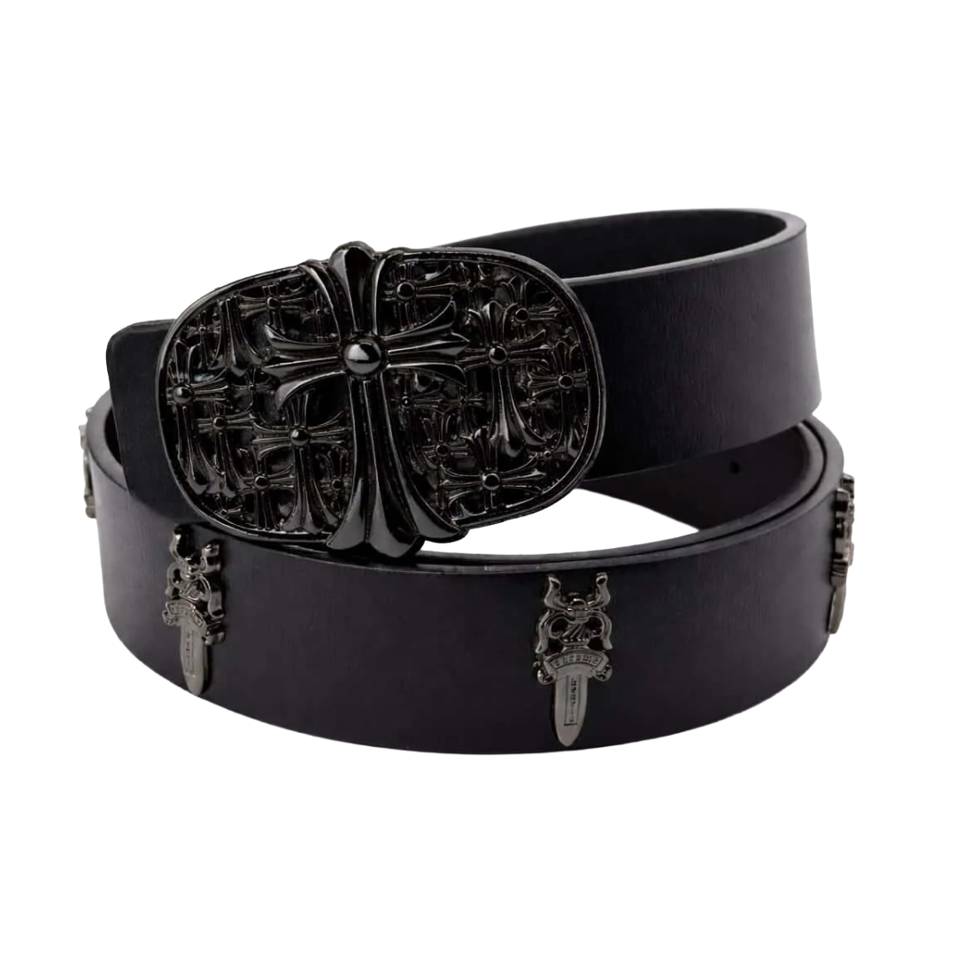 Black Valor Leather Belt