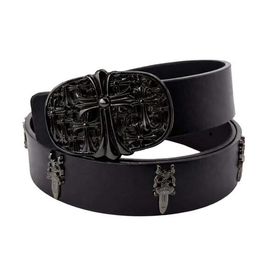 Black Valor Leather Belt