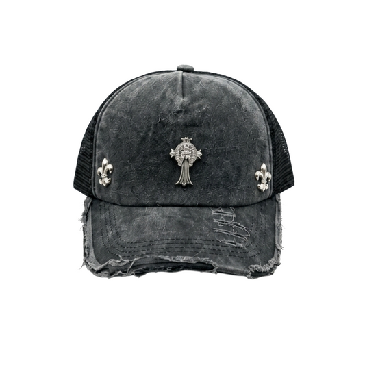 Black Gothic Denim Cap
